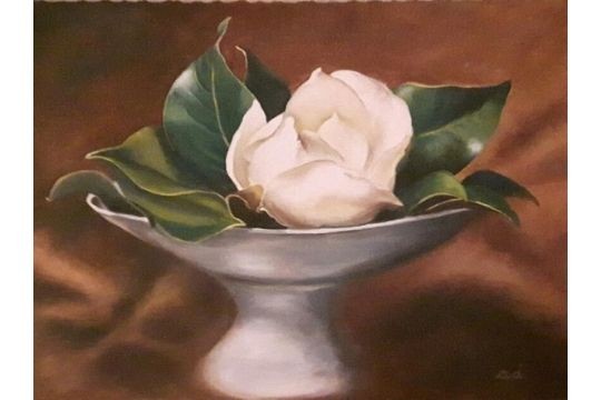 Fiore di magnolia - Olio su tela - cm 30x40