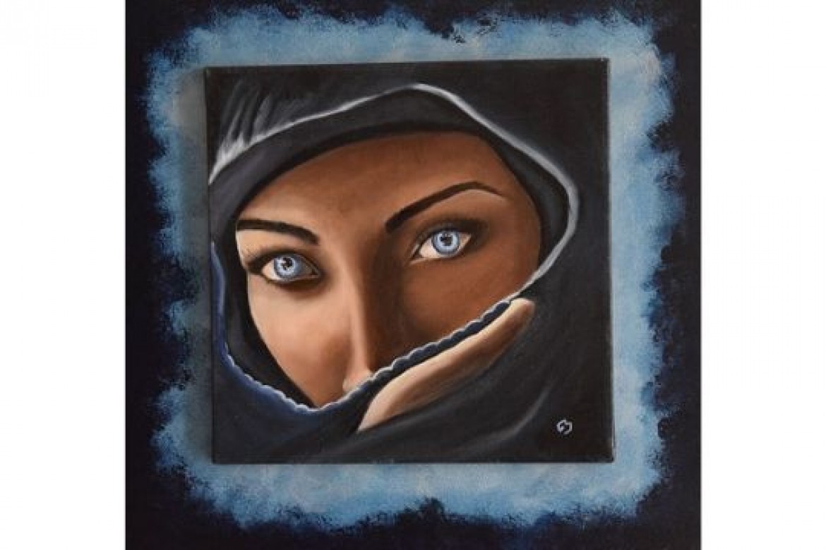 Occhi di ghiaccio - Olio su tela - cm 40x40 - € 800.00