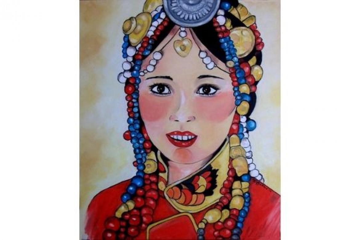 Peruviana - Olio su tela - cm 80x80