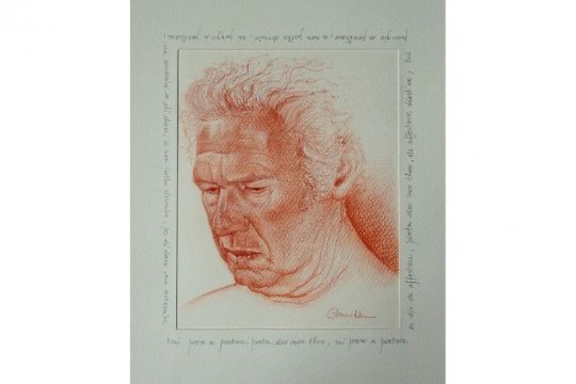 Papà - Sanguigna su carta - cm 29x38