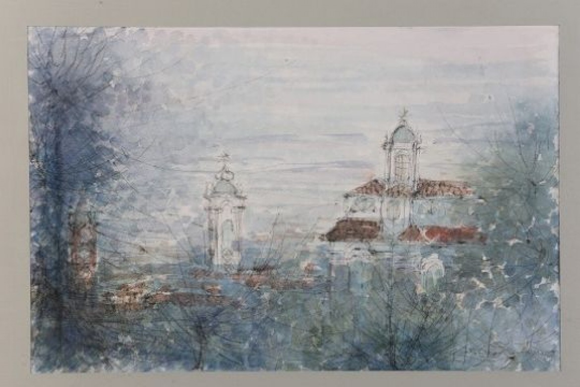 Bra-scorcio di S. Chiara - Acquerello china - cm 60x40