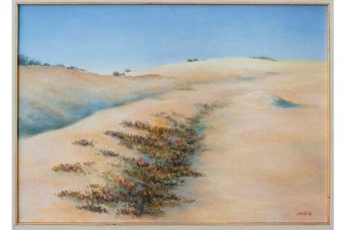 Fiori sulle dune - Olio su legno - cm 49x69 - € 1200.00
