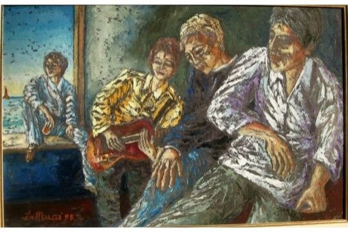 Rimembranze su note - Olio su tela - cm 50x32