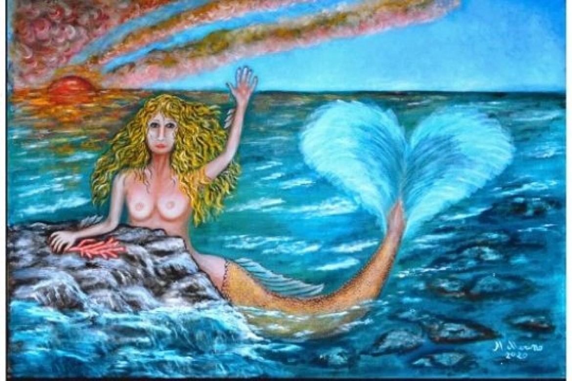 Creatura Mitica Marina - Olio su tela - cm 70x100