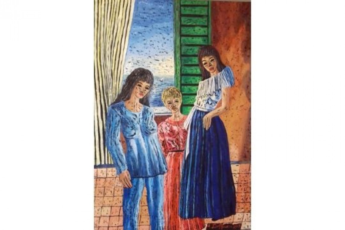 Donne in attesa - Olio su tela - cm 100x70 - € 1000.00