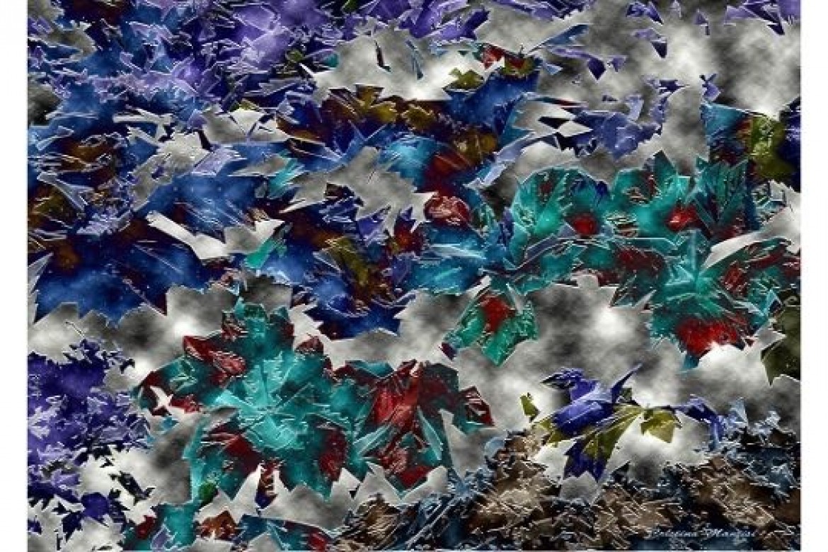 Foglie di ghiaccio - Digital art su tela - cm 50x75 - € 300.00