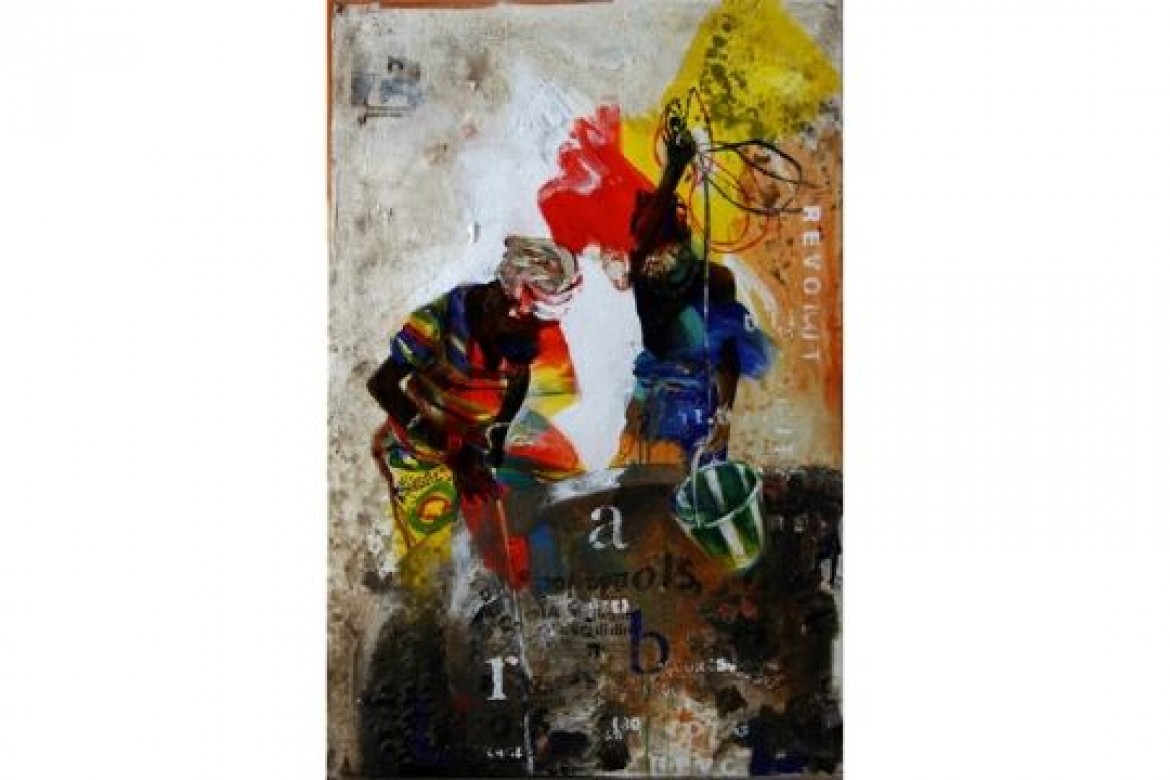 Il pozzo del tempo - Mista su tela - cm 90 x 60 - € 2800.00