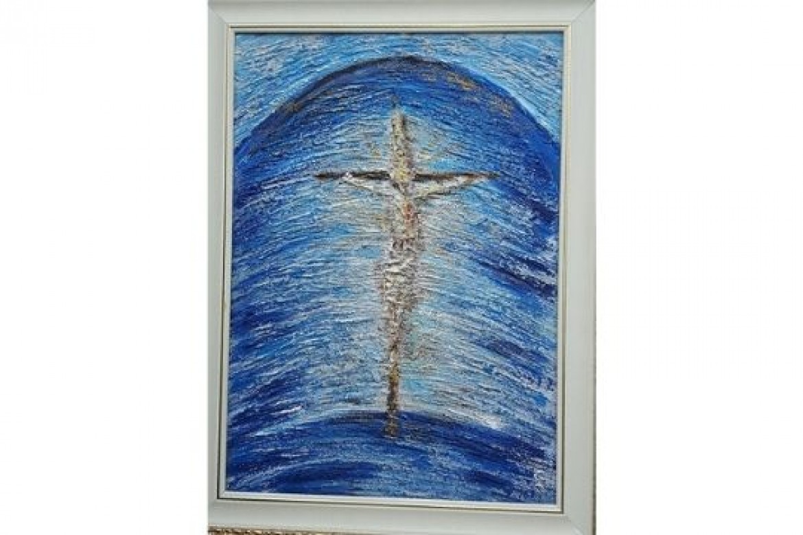 Luce - Acrilico + polvere di marmo - cm 70x50