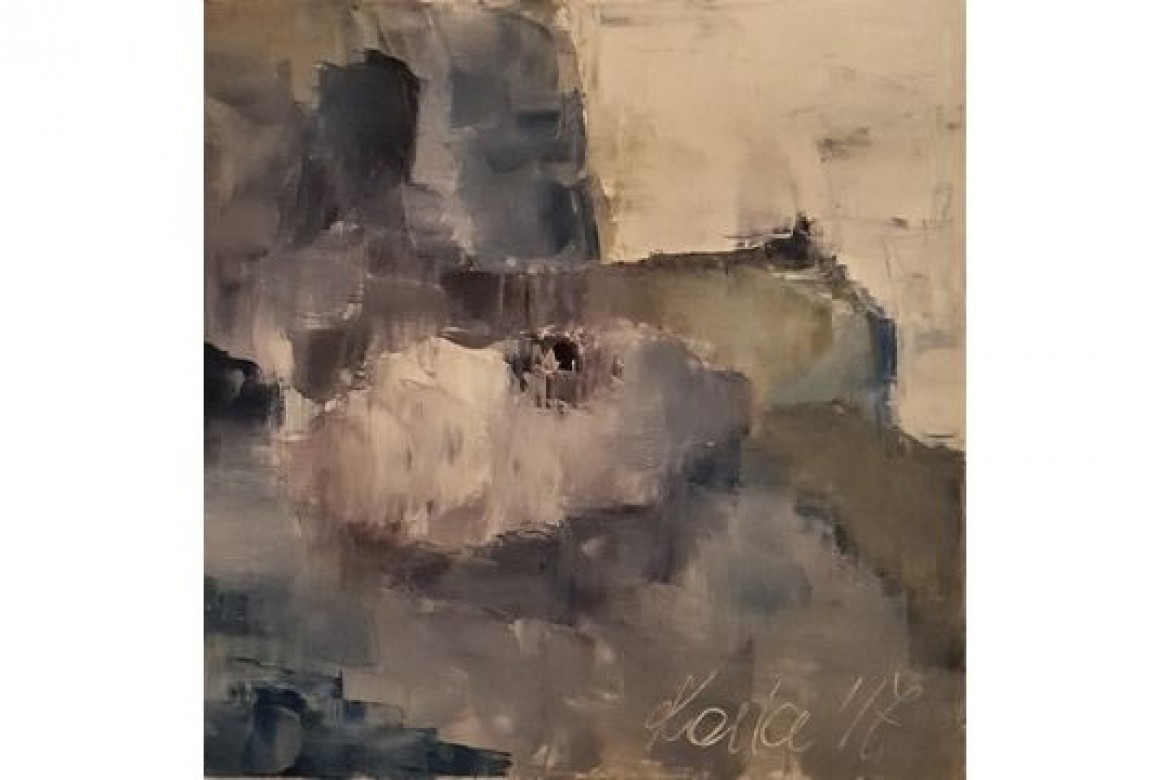 Nudo 1 - Olio spatolato su tela - cm 40x40 