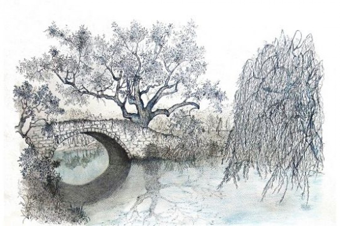 Ponte - Inchiostri su carta - cm 70x50 - 