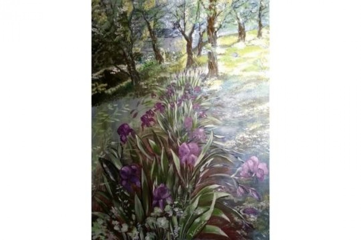 Prospettiva di iris - Olio su tela - cm 60x80
