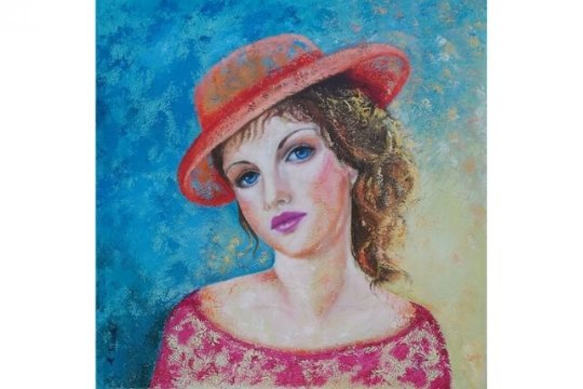 Riccioli d'oro - Olio spatolato su tela preparata - cm 70x70