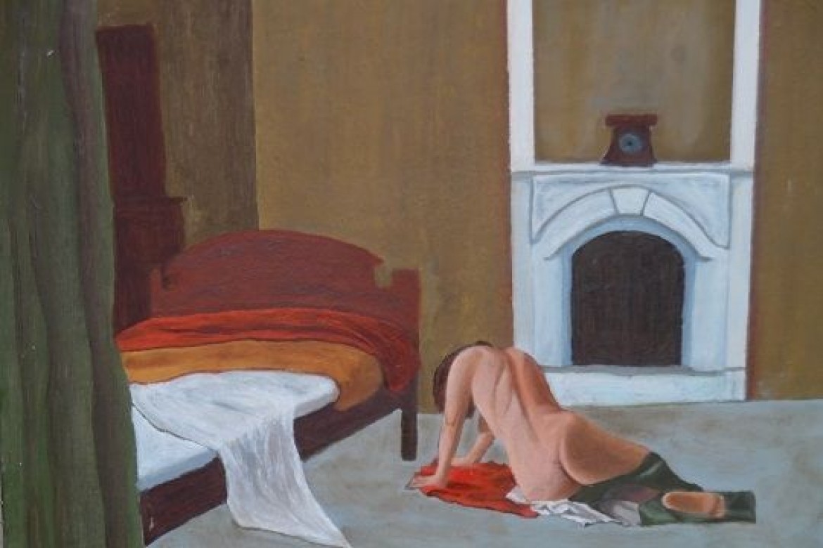 Violence - Olio su cartoncino telato - cm 35x45 - 