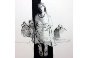 Maria 2017 - Acrilico e matita su carta intelaiata - cm 80x80