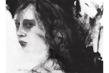 Young face - Acrilico e matta su carta - cm 30x40