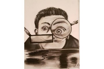 Interpretando Dalì - carboncino - cm 20x30