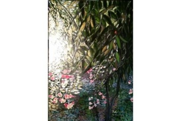 Cascata di piante e fiori