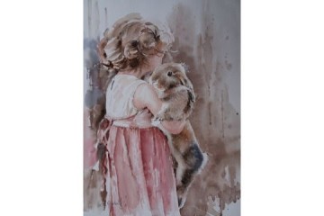 Coccole - Acquerello - cm 36x51 - € 500.00