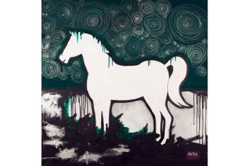 Cavallo Bianco - Tecnica: Acrilico su tela