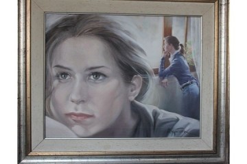 Dialogo con la luna - Olio su tela - cm 60x80