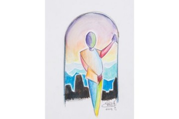 Finestra - Pastello acquerellabile su carta - cm 18x24 - € 80.00