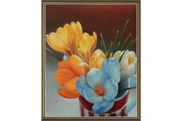 I Crochi Di Maria - Olio su tela - cm 24x30