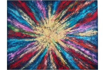 Il sole - Acrilico spatolato su tela preparata - cm 70x90