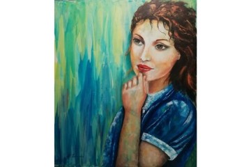 Meditazione - Acrilico e olio spatolato - cm 60x70