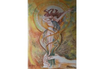 Mi libero e spicco il volo - Pastel Rembrandt on paper - cm 35x45 