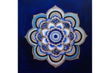 Moon Blue - Acrilico su tela - cm 30x30 - € 99.00