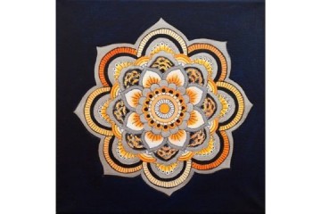 Moon Orange - Acrilico su tela - cm 30x30 - € 99.00