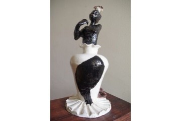 Omaggio a Billie Holiday - Ceramica smaltata - cm 30x25x25