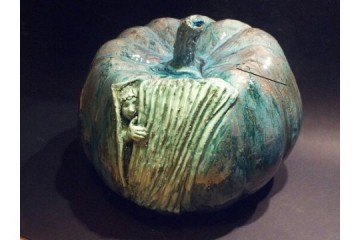Racconti di zucche - Ceramica semire, ossidi, smalti - d cm 30xh cm 20 - € 400.00