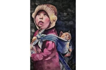 Tenera complicità - Acquerello - cm 56x38 - € 500.00