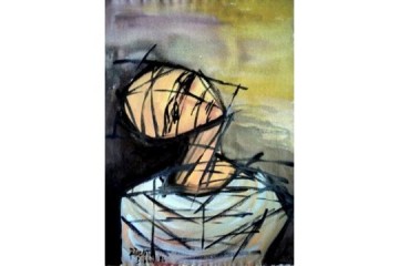 Triste interrogazione sulla vita - Tempera su carta - cm 50x70 - € 1500.00